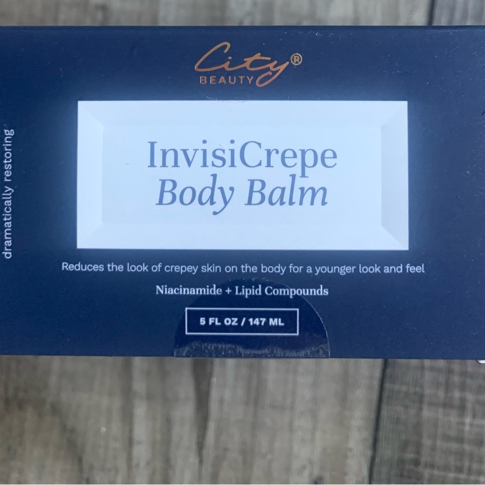 City Beauty Invisicrepe body balm 5floz/  147 ml new - factory sealed